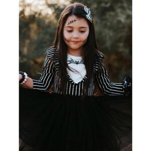 Taylor Joelle Jack Skellington Long Sleeve Tutu Dress Sz 7